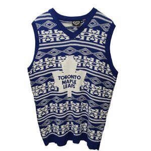 Toronto Maple Leaf Sleeveless Vest Mens Large Nordic Winter Theme Vintage Y2K